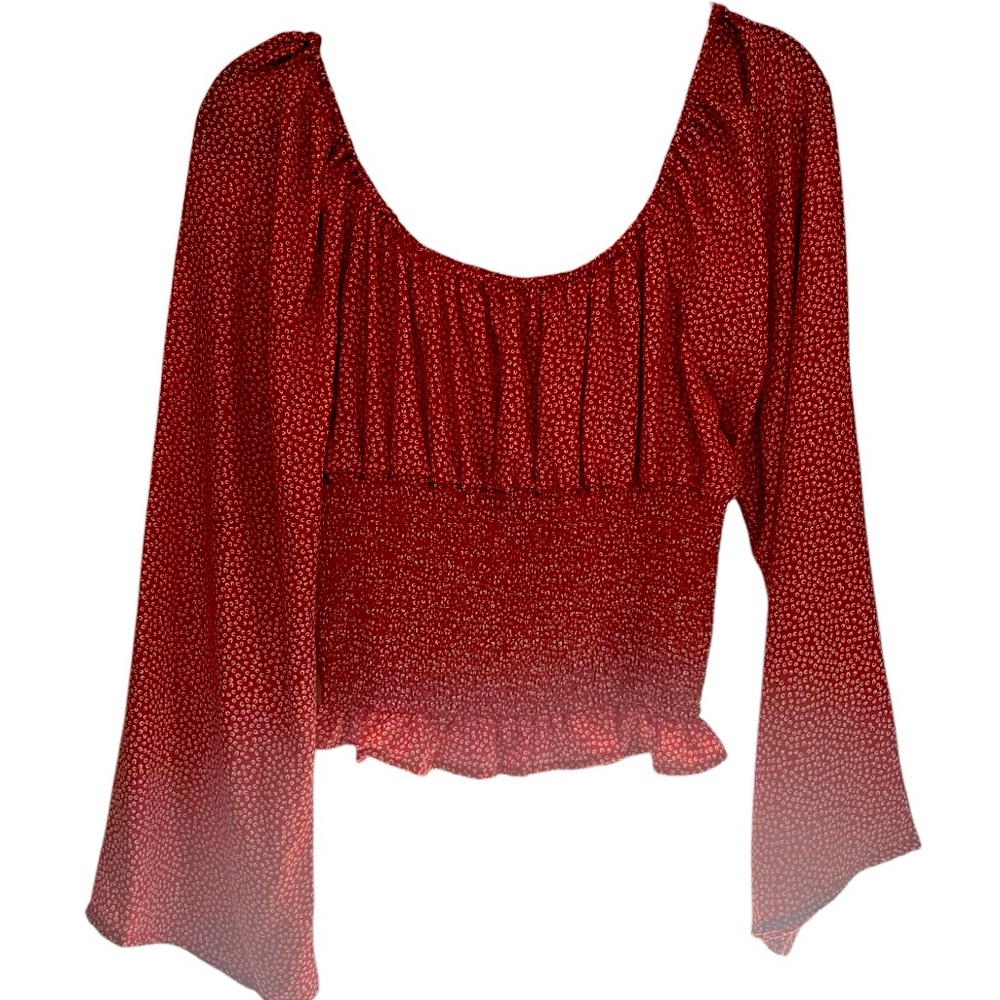 Gianni Bini Red Blouse Size Large NWT
